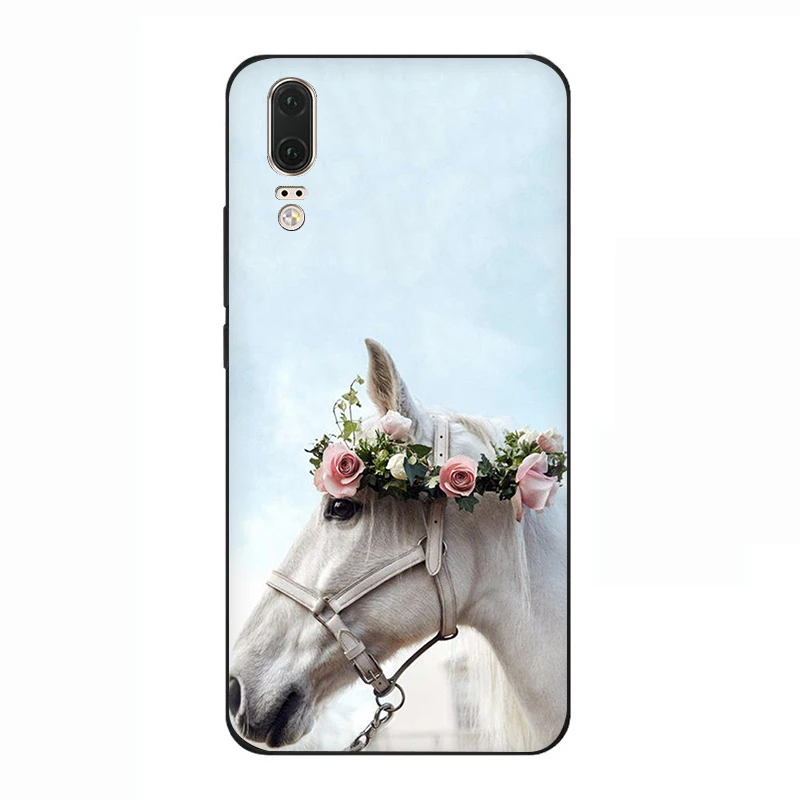 horse soft silicone phone cover for Huawei P8 P9 Lite Mini P10 P20 P30 Lite Pro P Smart Z Plus - Цвет: B2