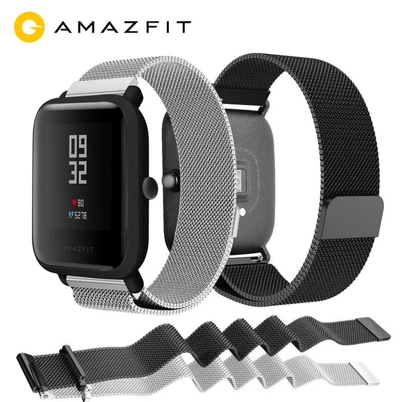 Xiaomi huami Amazfit BIp металлические браслеты из нержавеющей стали сменный Ремешок