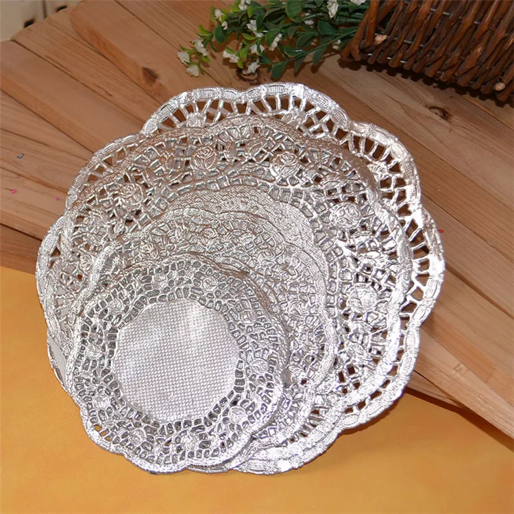 Gold Foil Round Paper Lace Doilies size 5.5/" Party Wedding 14cm