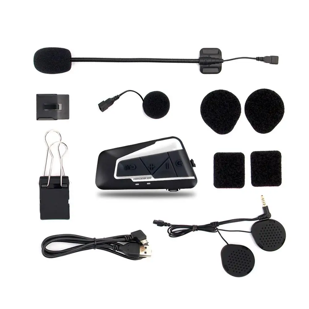 

1PCwalkie Talkie Bluetooth Interphone+Video Recorder For Motorcycle Helmet 720P Recorder Interphone For Racing Driving Camera