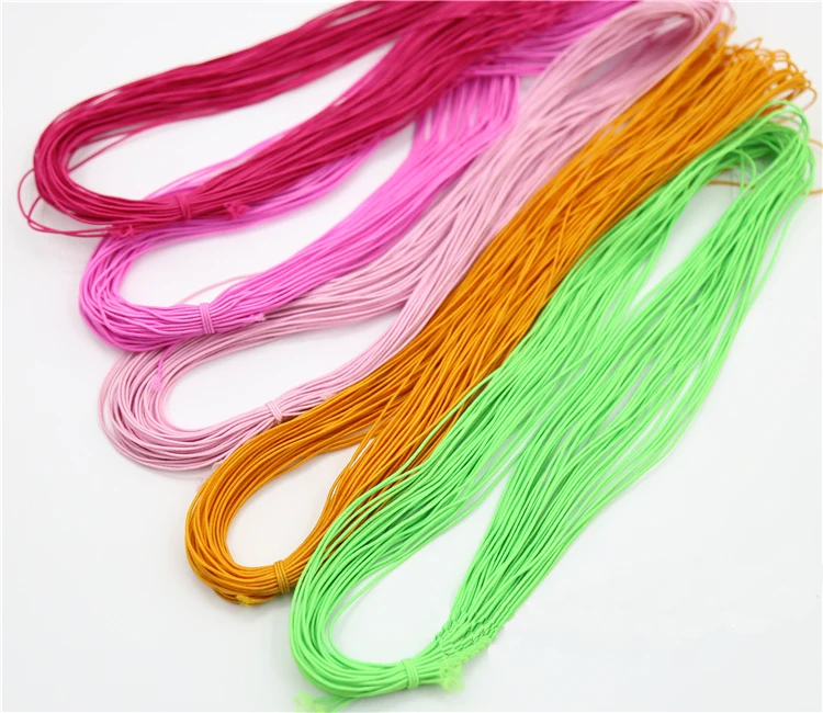 

1mm Wide 24 M Long Colorful Elastic Bands Line Rope Jewelry Bracelets Beads Making Garment Tag DIY Craft Supply 1 PC