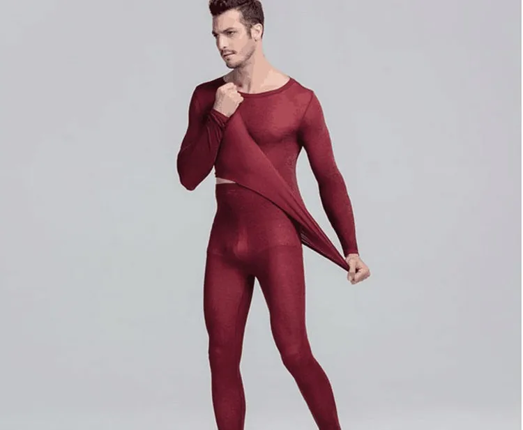 Aolamegs Men Thermal Underwear Set Winter Ultrathin Keep Warm Long Johns Suit High Elastic Tight Quick Heating Underwear Suit (5)