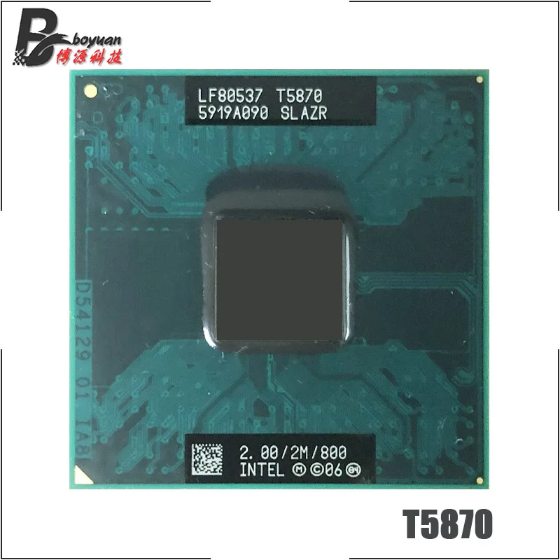 Intel Core 2 Duo T5870 SLAZR 2.0 GHz Dual-Core Dual-Thread CPU Processor 2M 35W Socket P | Компьютеры и офис