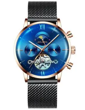 Color 4 Mesh Band AILANG Relojes часы мужские наручные часы спортивные часы со скелетом 30 м водонепроницаемые автоматические механические часы из нержавеющей стали - Цвет: Color 4 Mesh Band