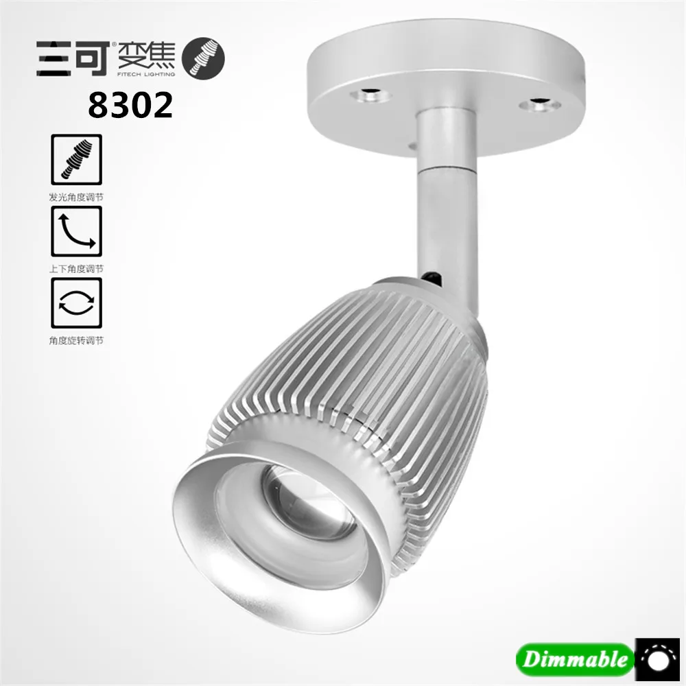 

COB LED Downlights 3W Surface Mounted LED Ceiling Lamps Spot Light 360 Degree Rotation LED Downlights 110V or 220V Dimmable