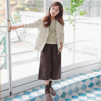 

Brand Baby 2019 Pants Kid Spring Pants Children Loose Trousers Girl Pants Cotton and Linen Fashion Toddler Casual Trousers,#3849