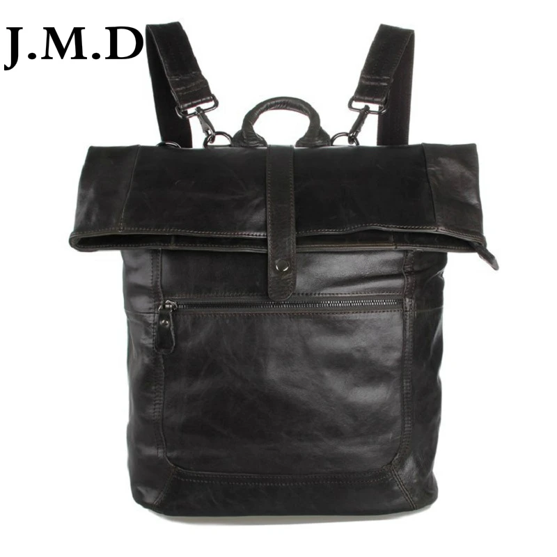 

J.M.D 2017 New Arrival 100% Men's Fashion Leather Backpacks Genuine Leather Men's Grey Shoulder Cross Body Purse Hand bags 7204