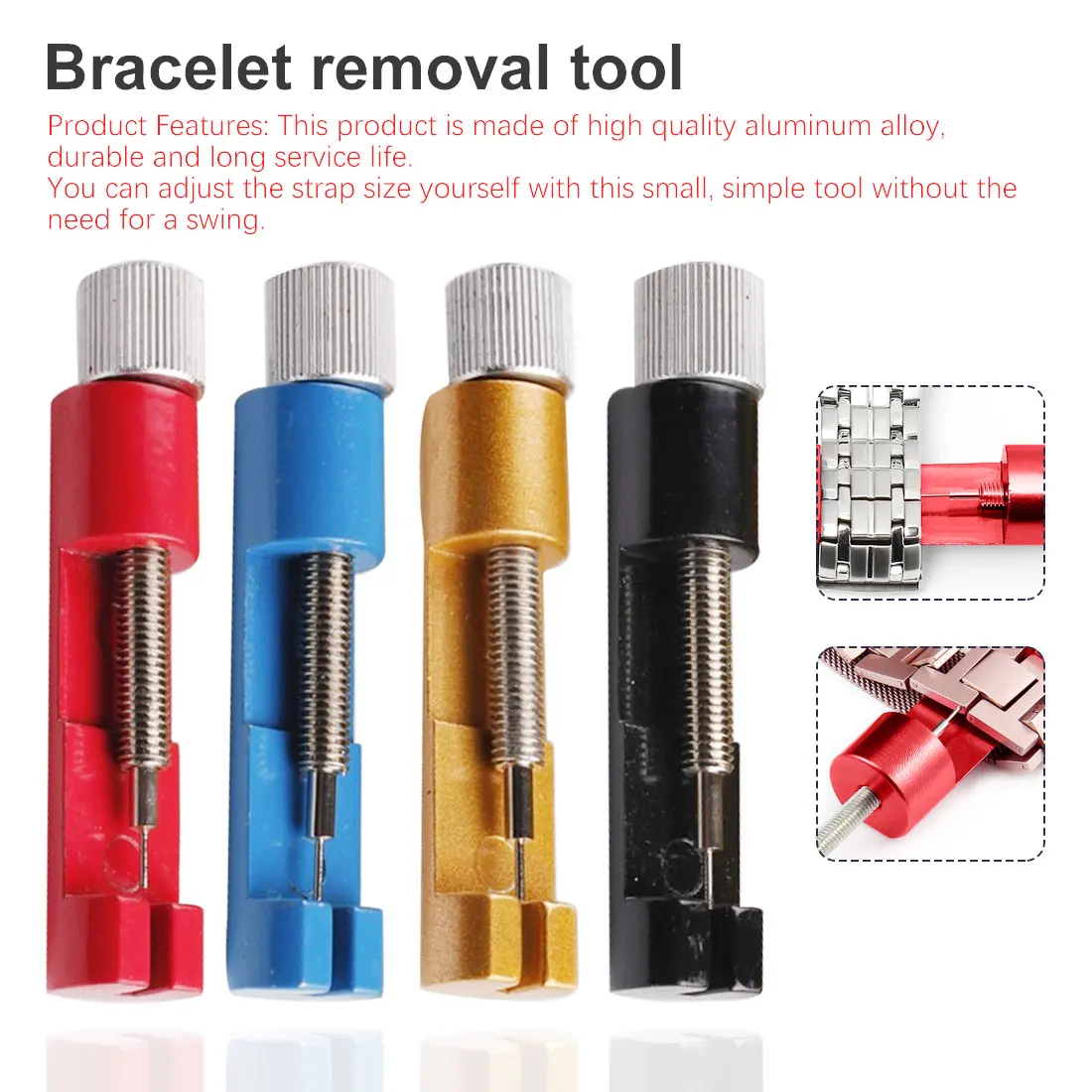 

Adjustable 0-3.1cm Watch Band Strap Link Remover Useful Handle Repair Tool With 3 Extra Pins