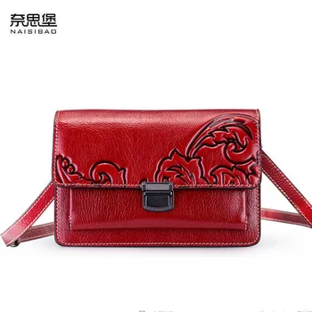 

NASIBAO 2020 New Cowhide Embossed fashion luxury handbags women bags designer Genuine Leather bag women shoulder Crossbody bag