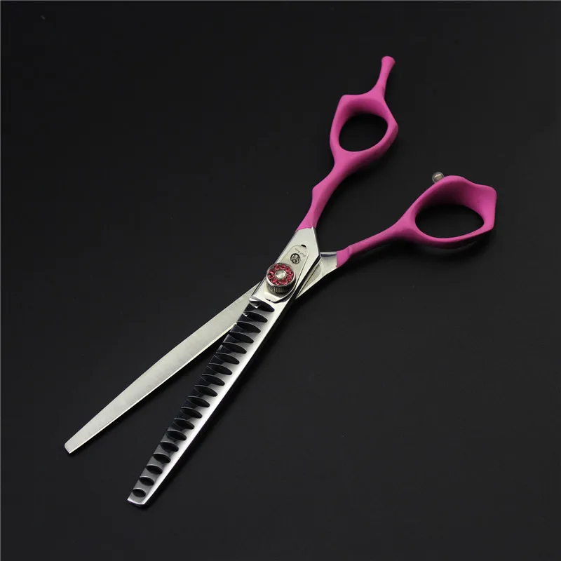 Purple Dragon 7 inch Dog Grooming Professional Hair Cutting Scissor Zig