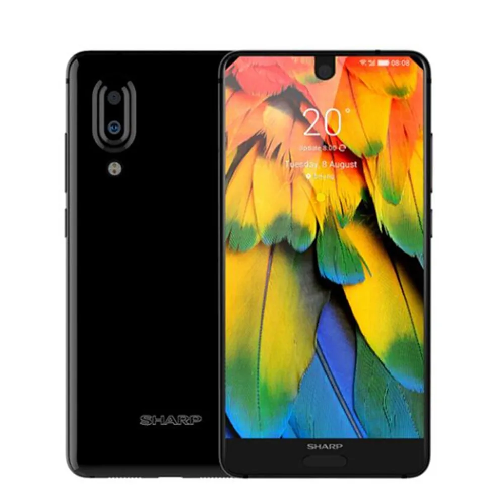 Мобильный телефон SHARP AQCOS C10 S2 Global Edition, 4 ГБ, 64 ГБ, две sim-карты, четыре ядра, 5,5 дюймов, NFC, 12 Мп, двойная камера, Smartphonr - Цвет: Черный