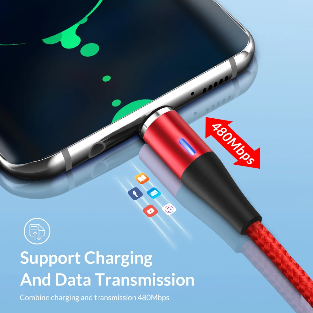 TOPK AM60 3A Magnetic USB Cable Fast Charging Micro USB Type C Cable for xiaomi redmi note 7 samsung s9 huawei for iPhone Xs Max TOPK AM60 3A Magnetic USB Cable Fast Charging Micro USB Type C Cable for xiaomi redmi note 7 samsung s9 huawei for iPhone Xs Max