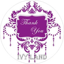 Новая бумага, индивидуальная клейкая наклейка/этикетка, "спасибо", для свадьбы/дня рождения, круг 5 см, T2