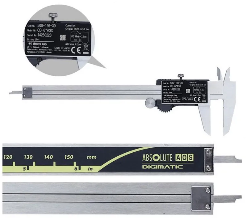 Цифровой штангенциркуль 0-150 0-300 0-200 мм lcd 500-196-20 Калибр электронный измерительный из нержавеющей стали