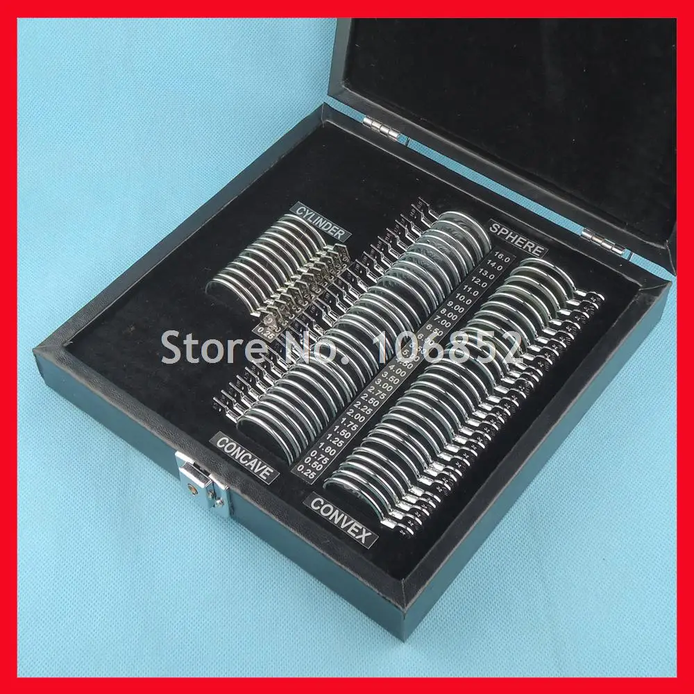 

68pcs Trial lens case Optical trial lens set Metal rim Leather case