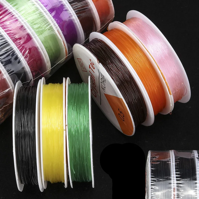 

LingXiang super nylon line 0.5/0.6/0.7/0.8/1.0mm multicolor Crystal thread elastic thread DIY jewelry Accessories angling