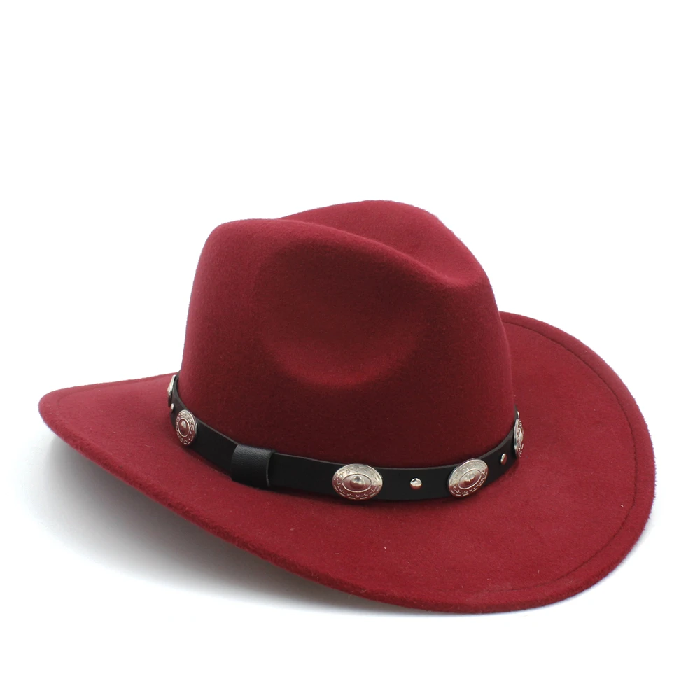 New Vintage Winter 100 Wool Western Cowboy Fedora Hat For Womem Men