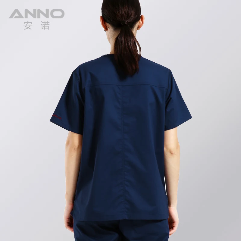 ANNO медицинская униформа медсестры скрабы платье короткий рукав больница клиника красота центр одежда хирургическая ткань аксессуары для ухода