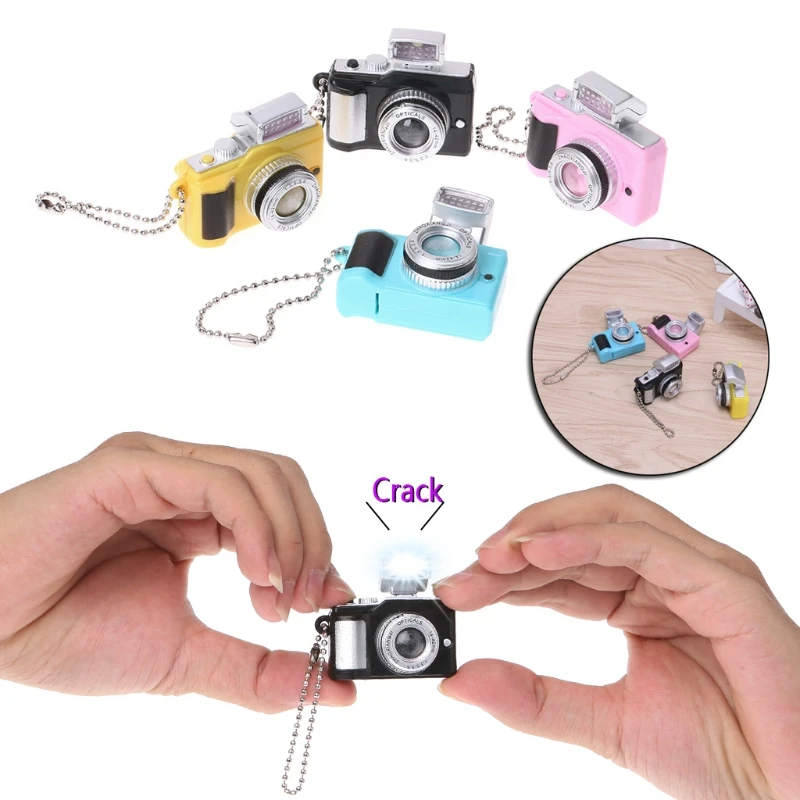 

HBB Creative Camera Toy Led Keychains With Sound LED Flashlight Key Chain Funny Toy NEW