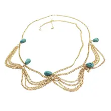 Женские повязки на голову, вечерние повязки на голову, бирюзовые украшения, повязки на голову