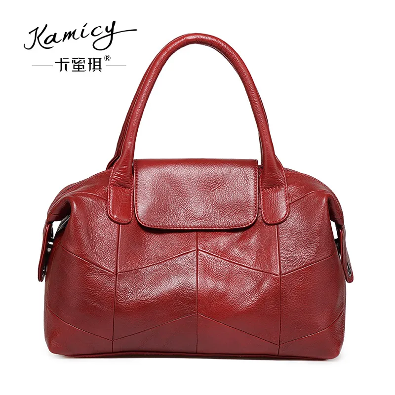 Kamicy brand women font b handbags b font font b leather b font tote bag stitching