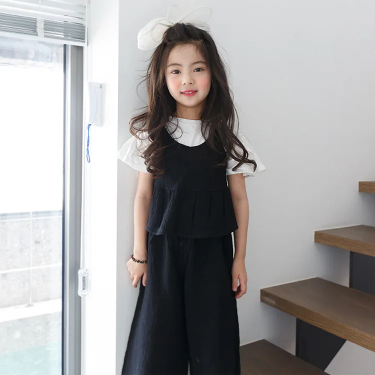 

2019 Toddler Girls Children Clothes Set 2pcs Suit Cotton Casual Fashion Girls Clothing Sets T-shirts Tops Tees + Pants Trousers