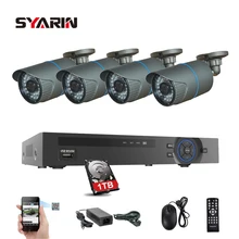 Syarin Детская Безопасность гвардии 4ch 1080 P сеть видеонаблюдения 2.0mp открытый Водонепроницаемый IP Камера NVR Системы H.264 PoE видео Комплект HDMI 1080 P