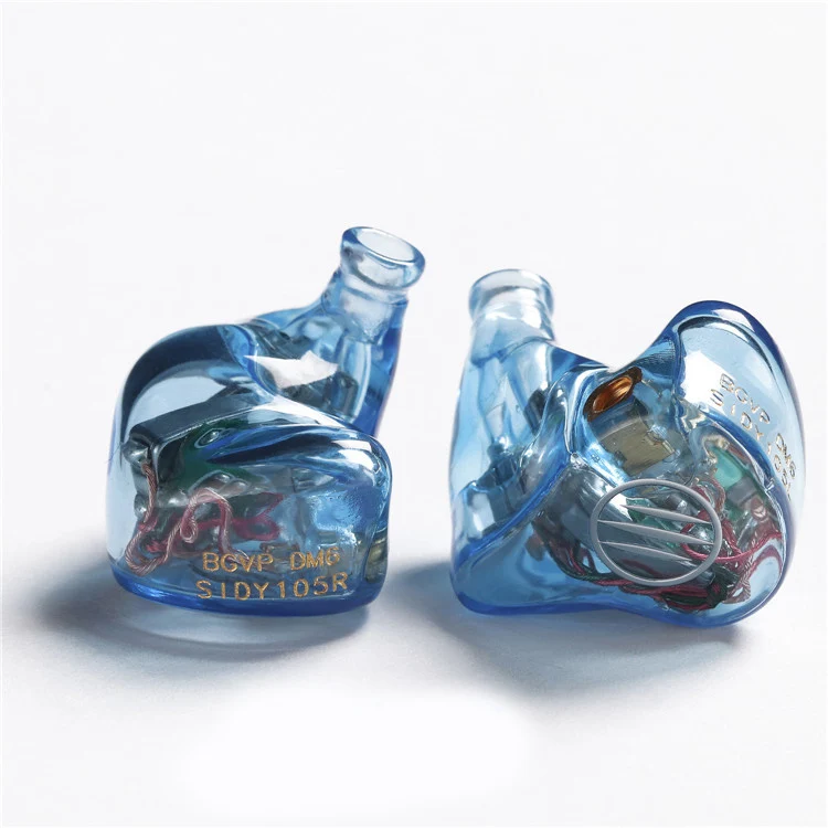 BGVP DM6 Hi-res 5BA сбалансированные арматурные драйверы наушник IEM 3D принт HiFi наушники контролировать наушники индивидуальные ручной работы IEM - Цвет: Marine blue