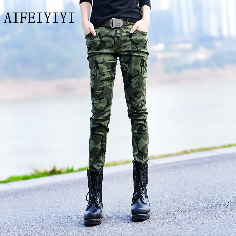 

2019 Spring Pencil Harem Pants Womens Workout Military Camouflage Cargo Pants Denim Overalls Ladies Trousers Pantalones Mujer