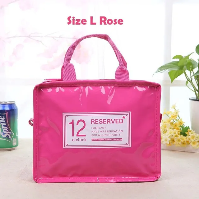 Rose Size L Большие сумки для льда, охлаждающие, для обеда, изолированные, свежие, сумки для женщин, детей, термальные, мягкие коробки, высокая емкость, для еды, для пикника, жестяные сумки - Цвет: Rose Size L