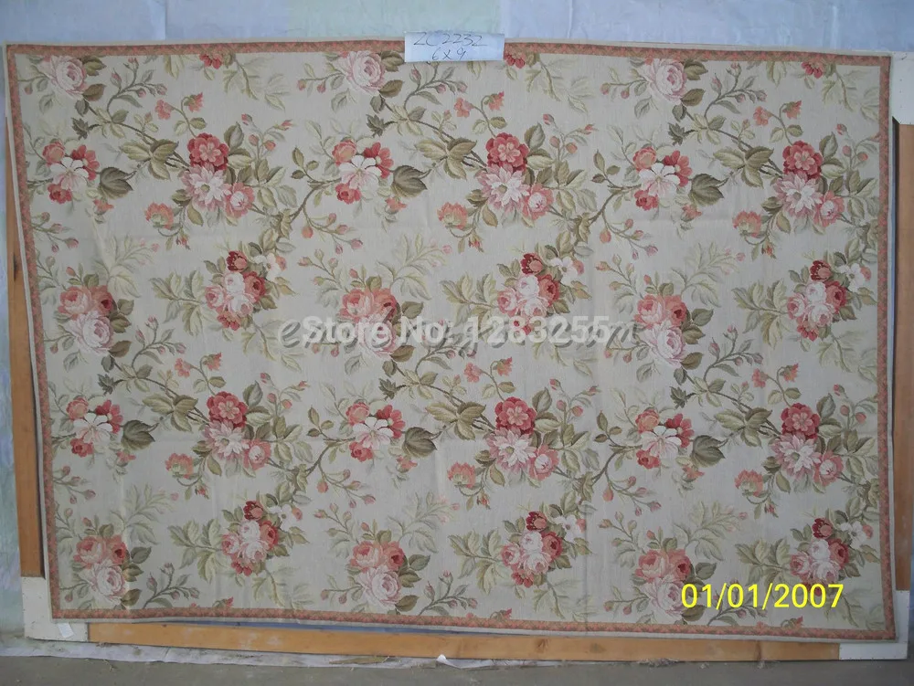 

Art Hand-made Carpet Vicar's Wife Pattern Stitch Point Carpet Handmade Table Decor Antique Wool Rug Carpet