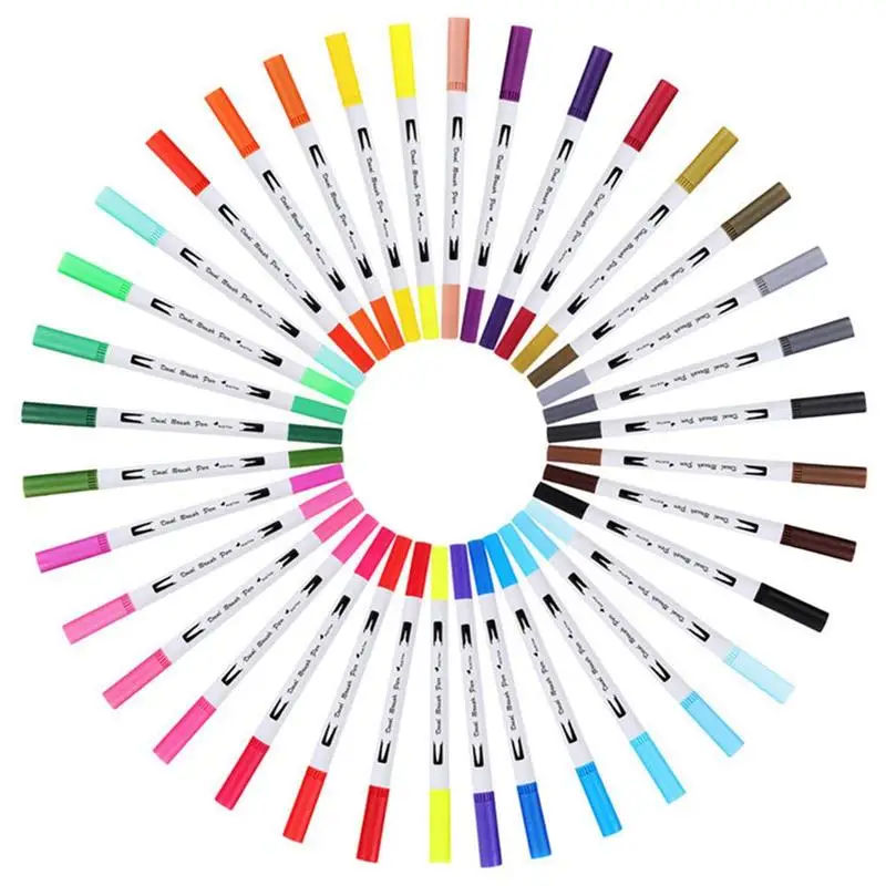 

12/18/24/36/48/72/100pc Double-head Protection Marker Soft Fur Envionmental Fineliner Penart Drawing Sketch Marker Art Supplies