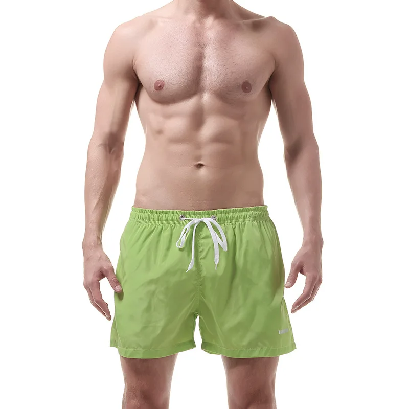 Мужская одежда для плавания, Шорты для плавания, пляжные шорты для плавания, Шорты для плавания, Шорты для плавания, мужские спортивные шорты для бега, серфинга - Цвет: Зеленый