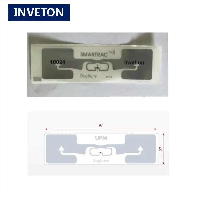 Клейкая UHF rfid метка наклейка на пенопластовую кость с чипом impinj класс 1 Gen2 для