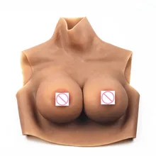 G Cup Brown Color Silicone Breast Form Prosthesis Artificial Breast Transvestite Fake Chest Shemale Transgender Crossdresser