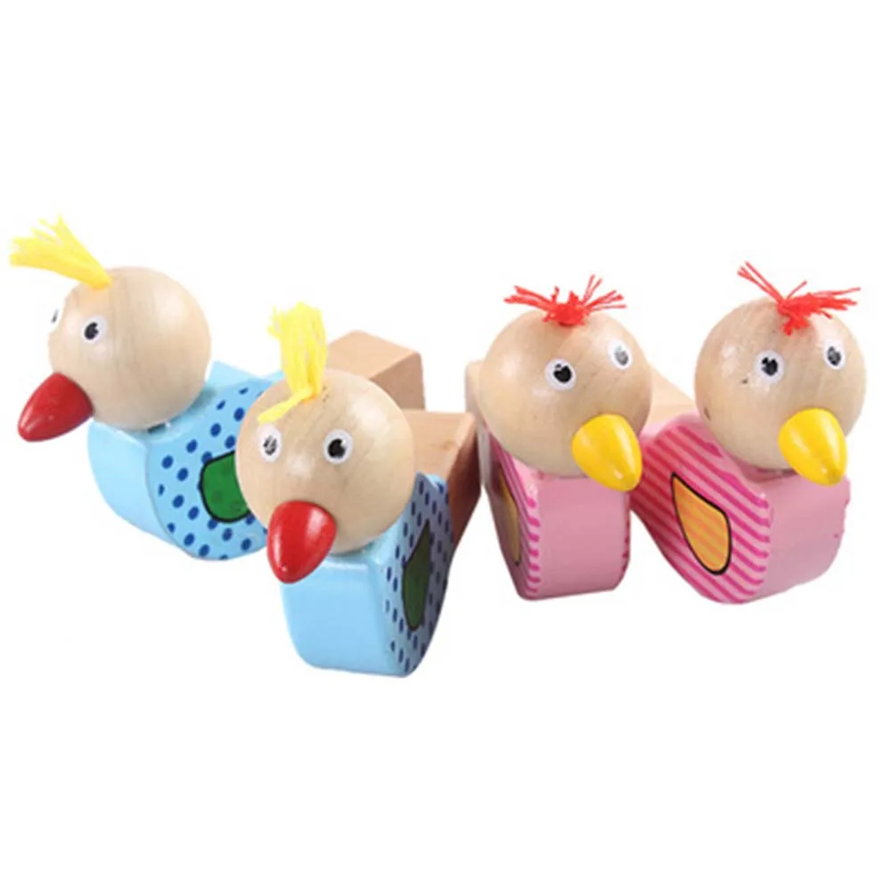 1 Pcs Cartoon Bird Shape Whistle Musical Instruments Toy For Baby Wooden Music Toy Children