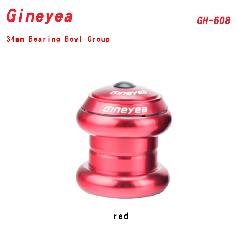 Gineyea-Aluminum Alloy Bicycle Bearing Bowl Front Fork External CNC Bowl Set Bike parts Straight-end Tube Frame 28.6mm 34mm