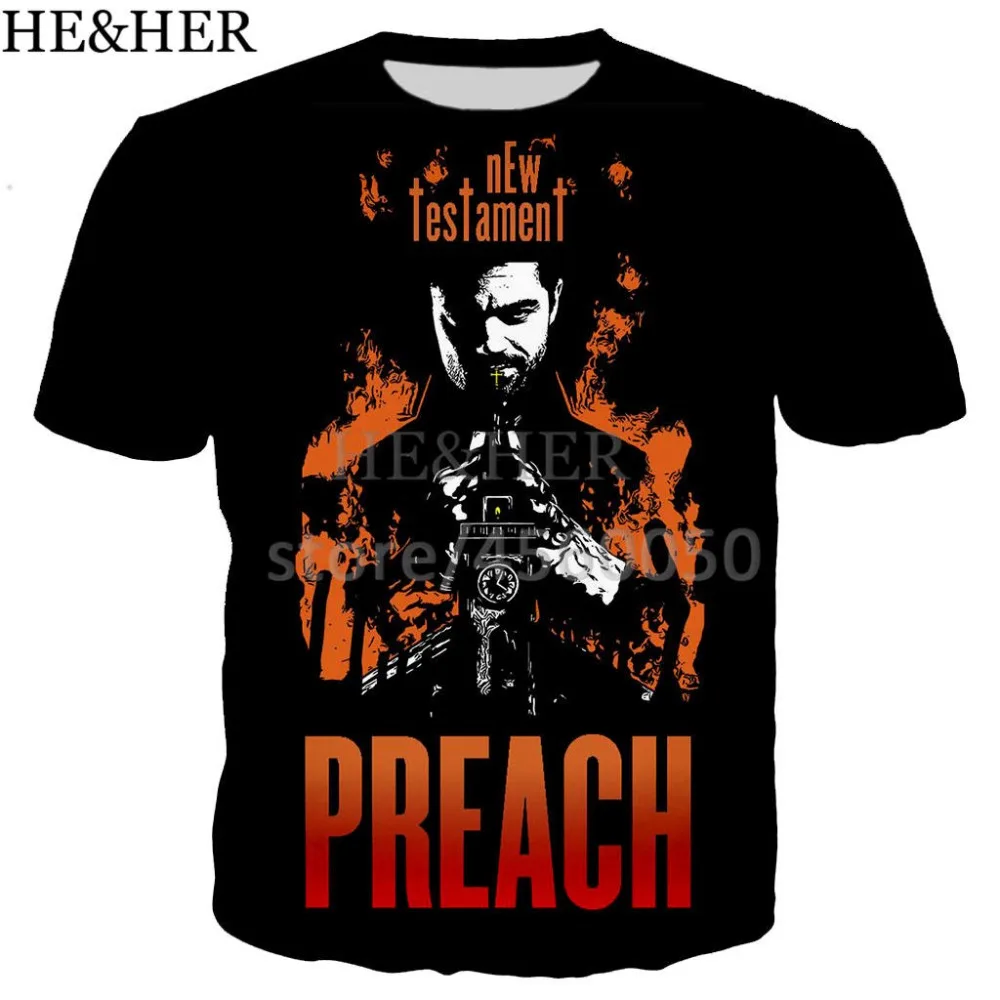 ТВ play Preacher футболка для мужчин и женщин 3D принт Новинка забавная s летние топы хип