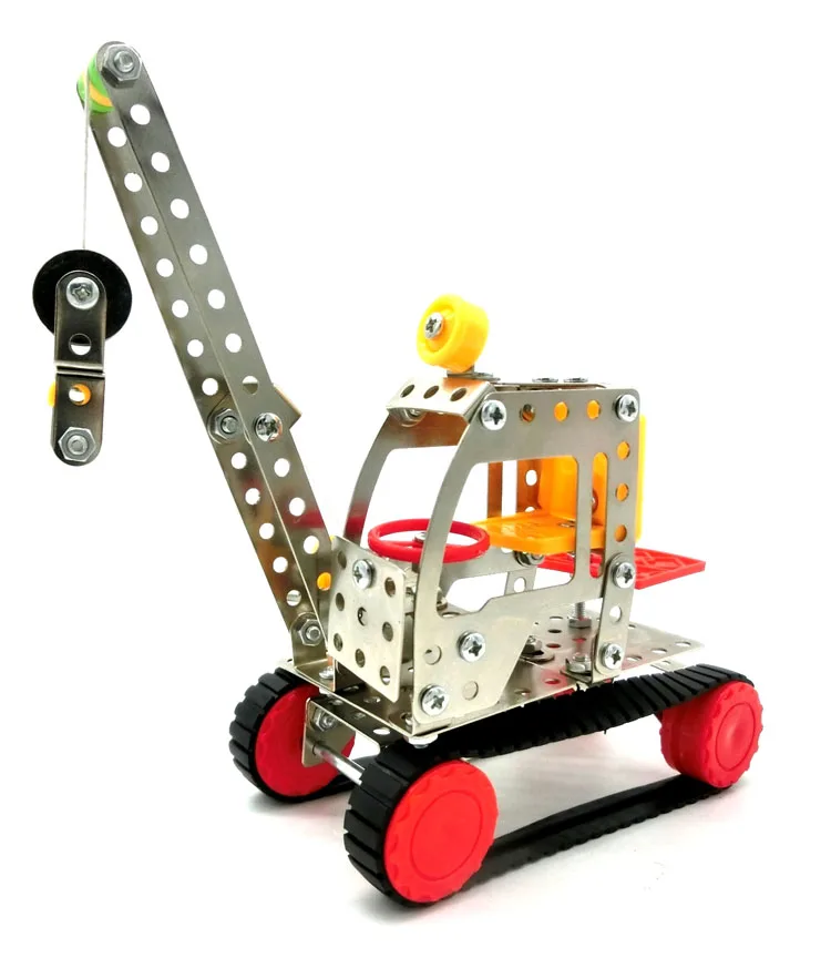 ConstructionTruck Hoist Metal Toy Vehicle Assemble Needed 3D Block for kids Early Development | Игрушки и хобби