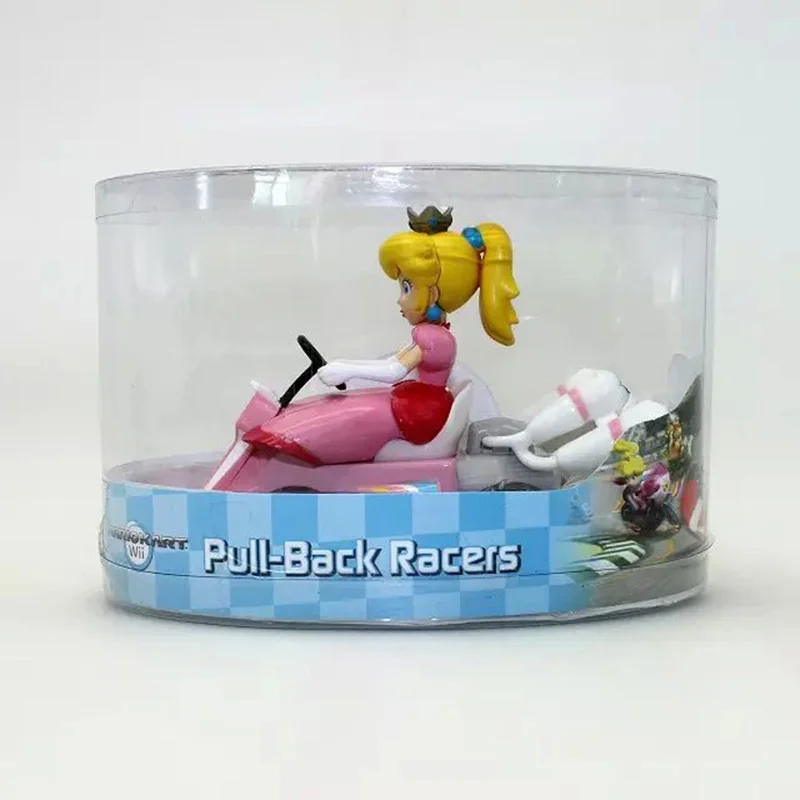 7Styles Super Mario Bros. Mario Pull Back Kart Racer Car Donkey Kong Luigi Yoshi Toad Princess Action Figures Toy For Kids Gift