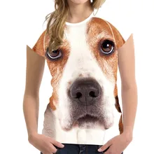 Крутые 3D Животные коунхаунд собака/щенок Принт футболки женские повседневные с коротким рукавом футболки одежда модный бренд Fit футболки