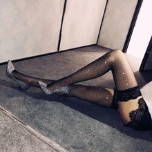 Сексуальные облегающие высокие чулки для женщин, блестящие ботфорты, ажурный кружевной чулок, Сексуальные облегающие колготки, Прямая поставка