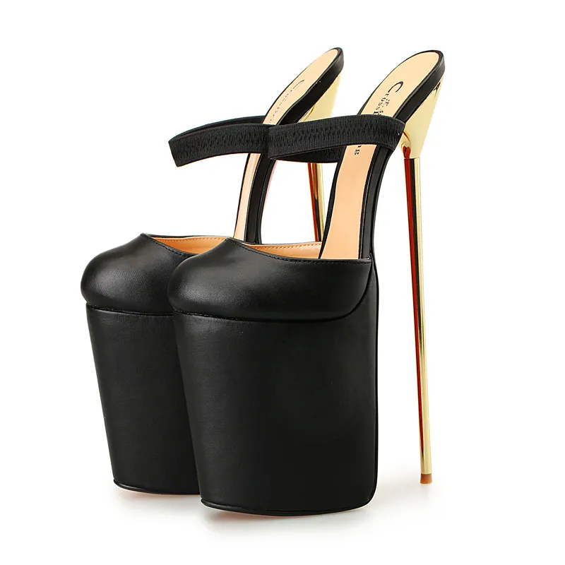 HSM Summer sandals Platforms stilettos zapatos mujer Round Toe ladies 22cm Metal Thin Heels shoes woman Slingbacks wedding pumps HSM Summer sandals Platforms stilettos zapatos mujer Round Toe ladies 22cm Metal Thin Heels shoes woman Slingbacks wedding pumps