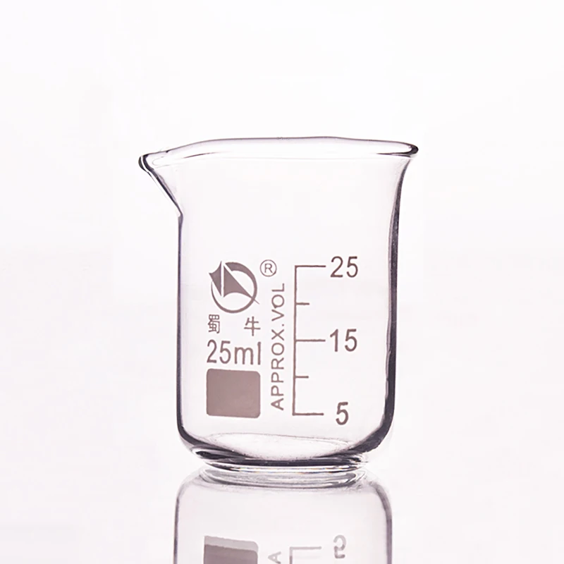 5 шт. шейкер в низкой форме, емкость 25 мл, наружный диаметр = 38 мм, высота = 53 мм, лабораторный стакан