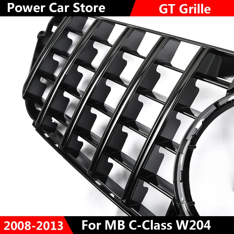 Стиль W204 GT GTR решетка для Mercedes W204 C Класс передний бампер гоночная решетка C180 C200 C250 C300 модный вид 2008