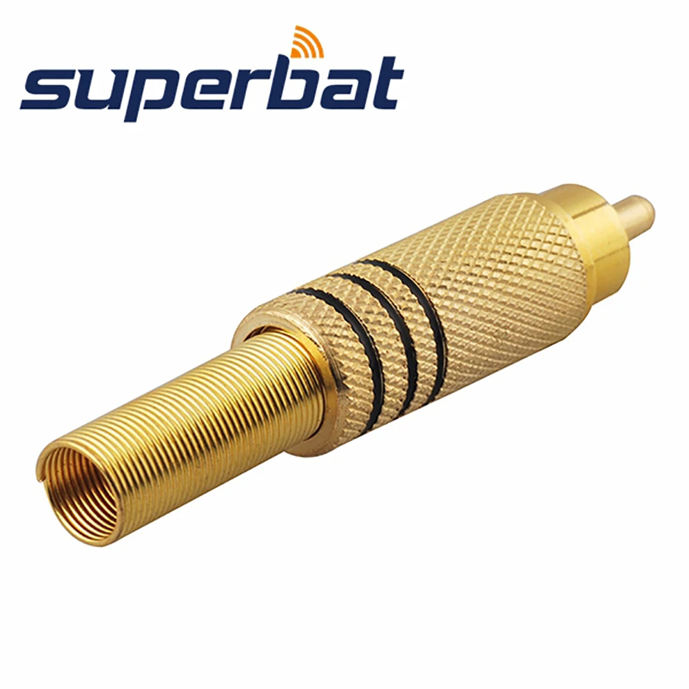 Прямой контактный обжимной соединитель Superbat 3 5 мм RCA желтого цвета для кабеля