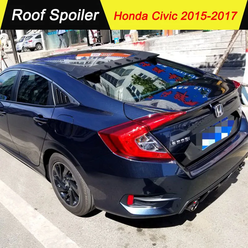 Для honda civic спойлер стайлинга автомобилей 4 дверей из АБС-пластика крыши автомобиля украшения для honda civic спойлер