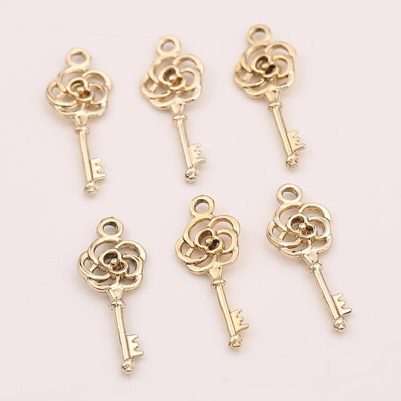 

12pcs Gold Pendant lock Charm For Necklace Dangle Charm For Bracelet gold charm jewelry findings