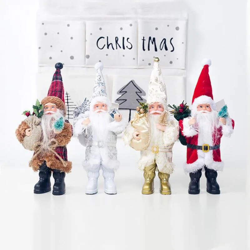 

New 2019 Christmas Ornaments Santa Claus Doll Christmas Decoration Navidad Merry Natal Gift To Kids Christmas Tree Decorations