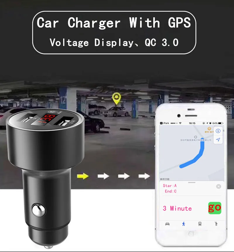 AMEEC 5V Fast Car Mobile Phone Charger 2 Port Car-Charger CellPhone Car Charge Adapter With GPS Bluetooth Handsfree Micro USB (4)